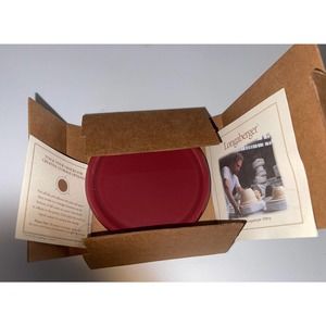 Brand New! Longaberger Pottery Coaster Crock Lid Paprika Red 30222 -3Z